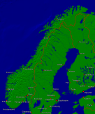 Norwegen Städte + Grenzen 999x1200